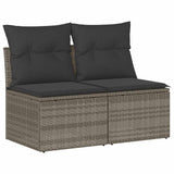 Poly Rattan Garden 2 Seater Sofa With Cushions And Storage - Vantage Home