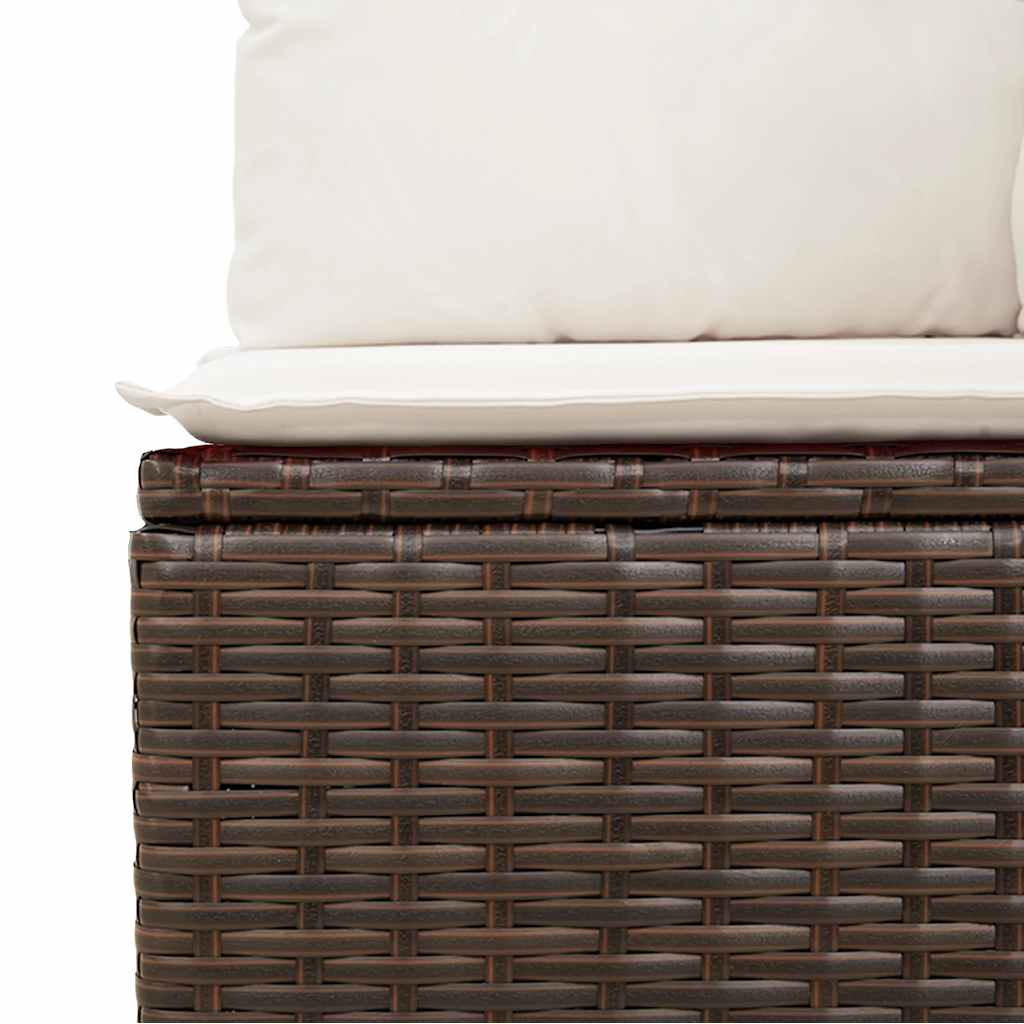 Poly Rattan Garden 2 Seater Sofa With Cushions And Storage - Vantage Home
