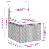 Poly Rattan Garden 2 Seater Sofa With Cushions And Storage - Vantage Home