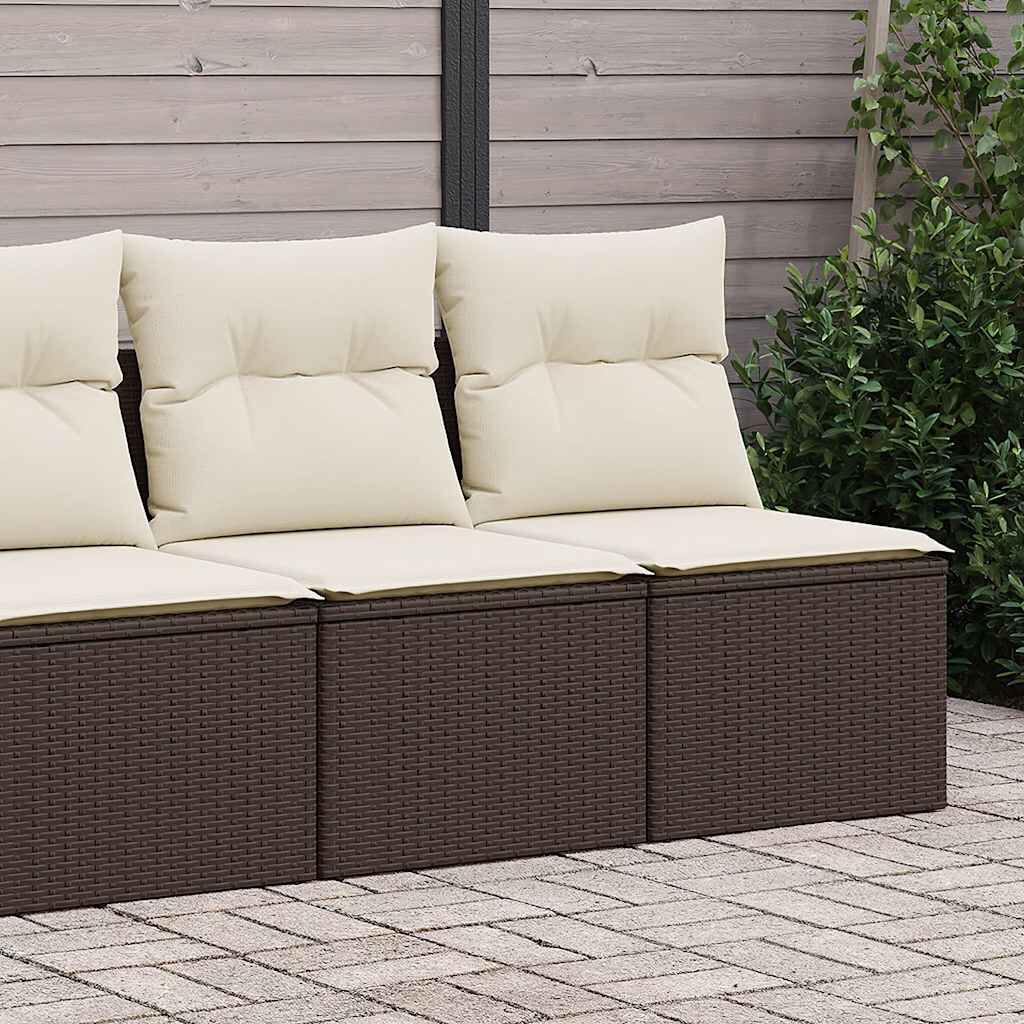 Poly Rattan Garden 2 Seater Sofa With Cushions And Storage - Vantage Home
