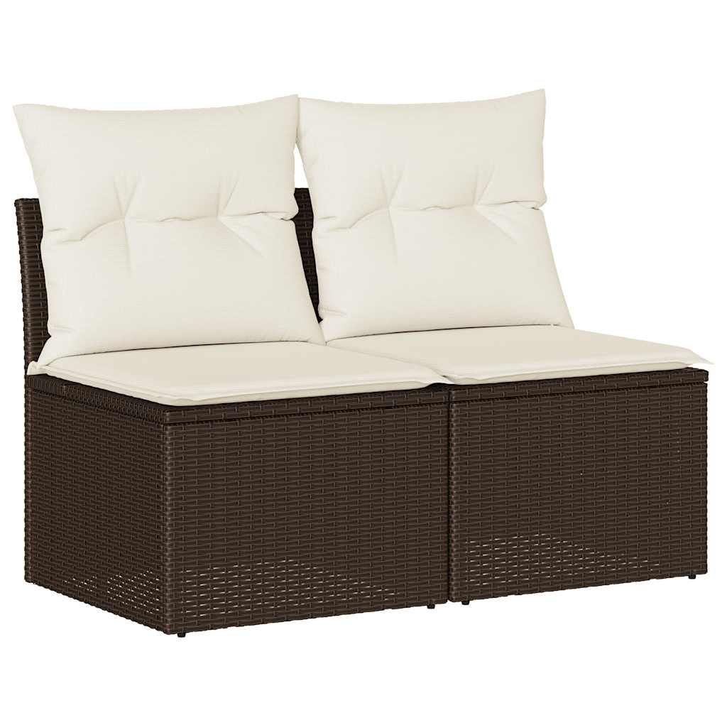 Poly Rattan Garden 2 Seater Sofa With Cushions And Storage - Vantage Home