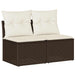 Poly Rattan Garden 2 Seater Sofa With Cushions And Storage - Vantage Home