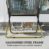 Poly Rattan Garden Bistro Set With 2 Folding Chairs - Velmora