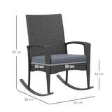 Poly Rattan Garden Rocking Armchair in Set of 2 - Velmora