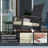 Poly Rattan Garden Rocking Armchair in Set of 2 - Velmora
