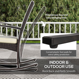 Poly Rattan Garden Rocking Armchair in Set of 2 - Velmora