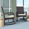 Poly Rattan Garden Rocking Armchair in Set of 2 - Velmora