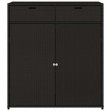 Poly Rattan Garden Storage Cabinet 105cm Wide With 2 Doors 2 Drawers - Vantage Home