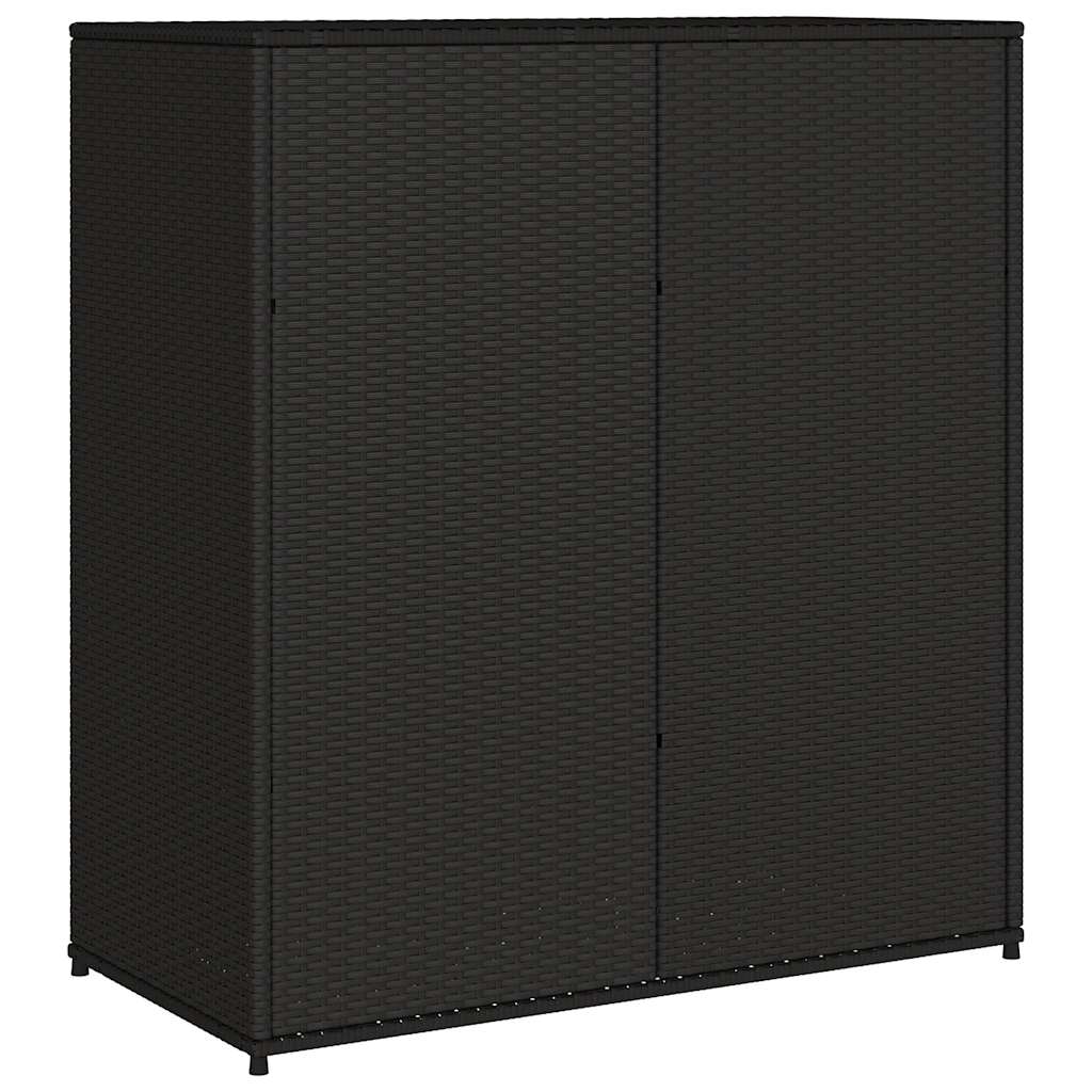 Poly Rattan Garden Storage Cabinet 105cm Wide With 2 Doors 2 Drawers - Vantage Home