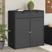 Poly Rattan Garden Storage Cabinet 105cm Wide With 2 Doors 2 Drawers - Vantage Home