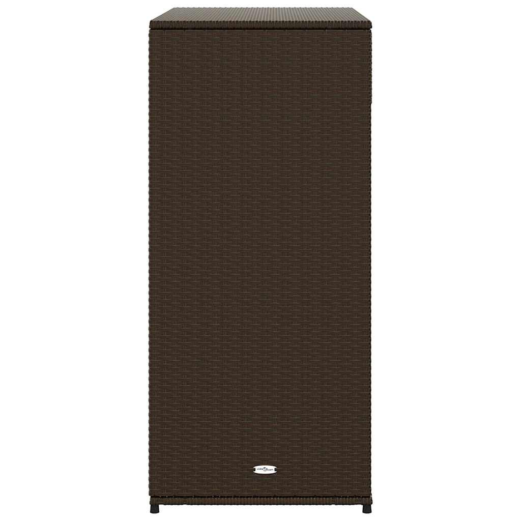 Poly Rattan Garden Storage Cabinet 105cm Wide With 2 Doors 2 Drawers - Vantage Home