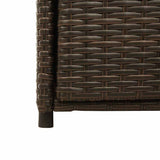 Poly Rattan Garden Storage Cabinet 105cm Wide With 2 Doors 2 Drawers - Vantage Home