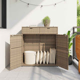 Poly Rattan Garden Storage Cabinet 105cm Wide With 2 Doors 2 Drawers - Vantage Home
