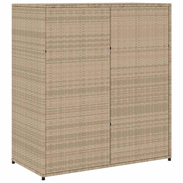 Poly Rattan Garden Storage Cabinet 105cm Wide With 2 Doors 2 Drawers - Vantage Home