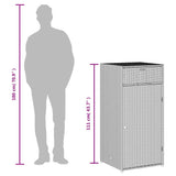 Poly Rattan Garden Storage Cabinet 105cm Wide With 2 Doors 2 Drawers - Vantage Home