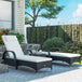 Poly Rattan Garden Sun Lounger in Set of 2 With Side Table - Velmora