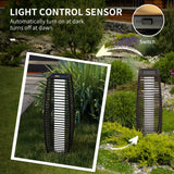 Poly Rattan Solar Powered Garden Lantern 68cm Tall Auto On-Off - Velmora