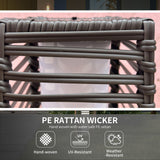 Poly Rattan Solar Powered Garden Lantern 68cm Tall Auto On-Off - Velmora