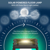 Poly Rattan Solar Powered Garden Lantern 68cm Tall Auto On-Off - Velmora