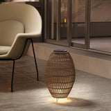 Poly Rattan Solar Powered Garden Lantern With Auto On-Off - Velmora
