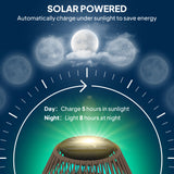 Poly Rattan Solar Powered Garden Lantern With Auto On-Off - Velmora