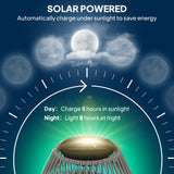 Poly Rattan Solar Powered Garden Lantern With Auto On-Off - Velmora