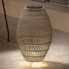 Poly Rattan Solar Powered Garden Lantern With Auto On-Off - Velmora