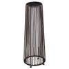 Poly Rattan Solar Powered Lights Woven Resin Wicker Lantern Auto On-Off - Velmora