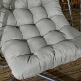 Poly Rattan Swing Chair With Foldable Basket and Cushion - Velmora