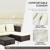 Poly Rattan Wicker 3 Pieces Conversation Chaise Lounge Garden Sofa Set - Velmora