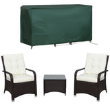 Poly Rattan Wicker 3 Pieces Garden Bistro Set With Furniture Cover - Velmora