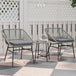 Poly Rattan Wicker 3 Pieces Small Garden Bistro Set - Velmora