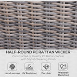 Poly Rattan Wicker 5 Pieces Garden Sofa Set in Aluminium Frame - Velmora