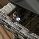 Poly Rattan Wicker 7 Seater Garden Sofa Set With Glass Table - Velmora