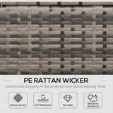 Poly Rattan Wicker 7 Seater Garden Sofa Set With Glass Table - Velmora