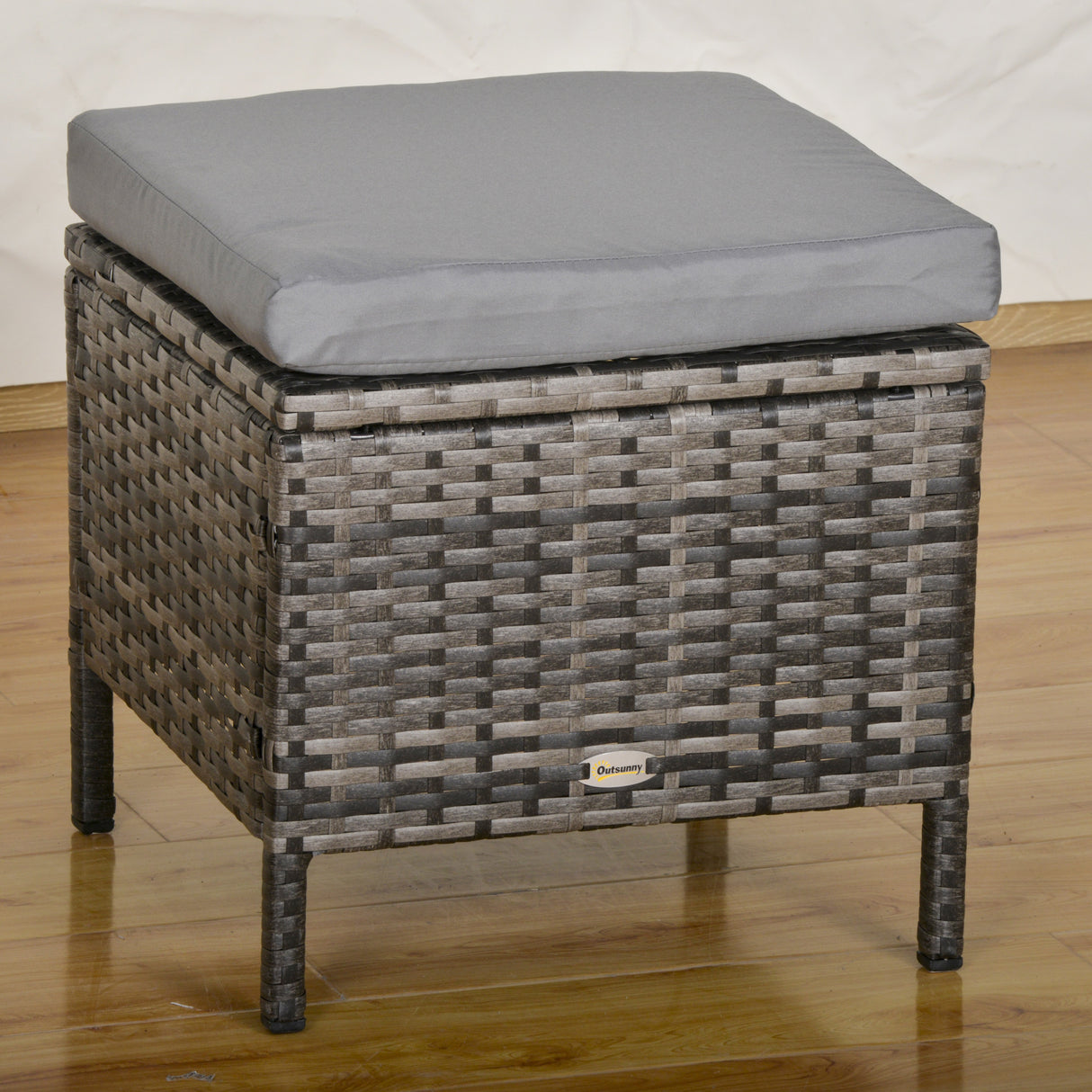 Poly Rattan Wicker 7 Seater Garden Sofa Set With Glass Table - Velmora