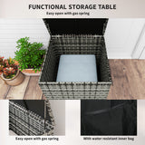 Poly Rattan Wicker 7 Seater Garden Sofa Set With Storage Coffee Table - Velmora