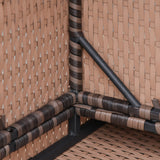 Poly Rattan Wicker 7 Seater Garden Sofa Set With Storage Coffee Table - Velmora