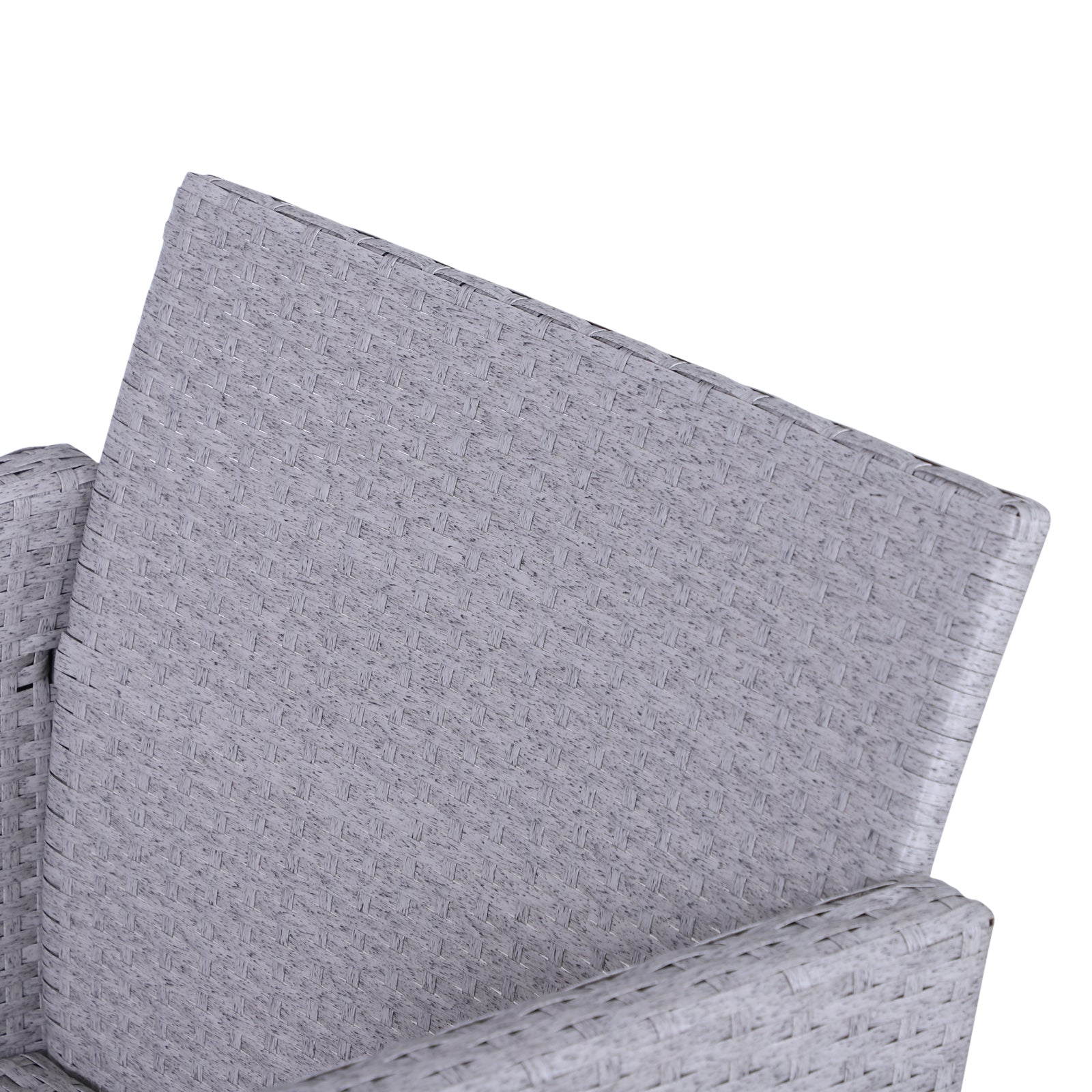 Poly Rattan Wicker Adjustable Recliner Sun Lounger Set of 2 With Storage Side Table - Velmora