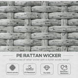 Poly Rattan Wicker Adjustable Recliner Sun Lounger Set of 2 With Storage Side Table - Velmora