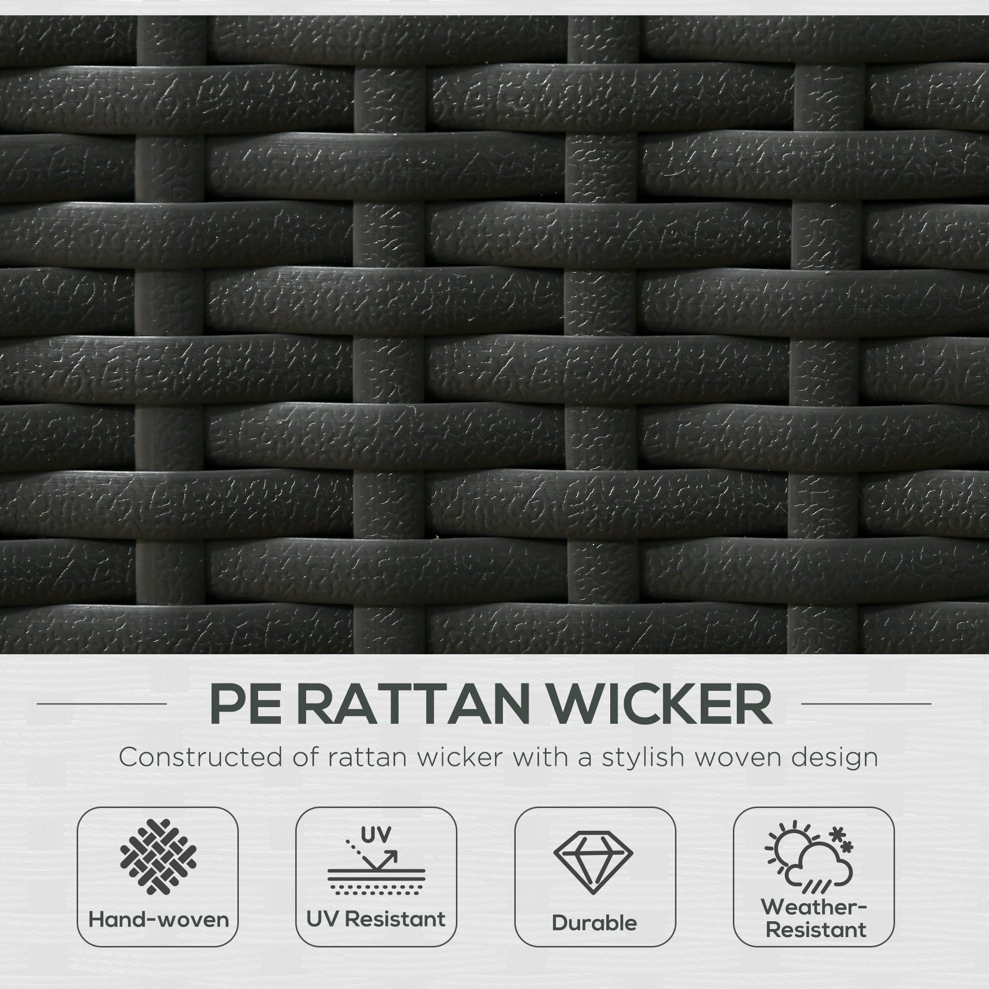 Poly Rattan Wicker Adjustable Recliner Sun Lounger Set of 2 With Storage Side Table - Velmora