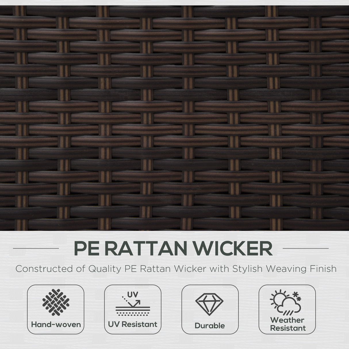 Poly Rattan Wicker Garden Armchair With 10 cm Thickened Cushion - Velmora