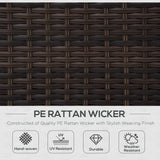 Poly Rattan Wicker Garden Armchair With 10 cm Thickened Cushion - Velmora