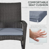 Poly Rattan Wicker Garden Rocking Armchair With Cushion - Velmora