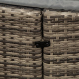Poly Rattan Wicker Garden Sofa Set Round Daybed With Retractable Canopy - Velmora
