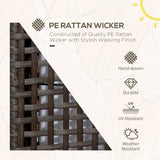 Poly Rattan Wicker Solar Powered LED Garden Lantern With Auto On-Off Lights - Velmora