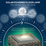 Poly Rattan Wicker Solar Powered LED Garden Lantern With Auto On-Off Lights - Velmora