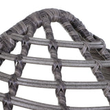 Poly Rattan Wicker Teardop Garden Egg Chair With Thick Cushions And 4 Legs - Velmora