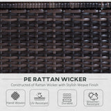 Poly Rattan Wicker Weave Garden Sofa Set With Coffee Table - Velmora