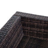 Poly Rattan Wicker Weave Garden Sofa Set With Coffee Table - Velmora